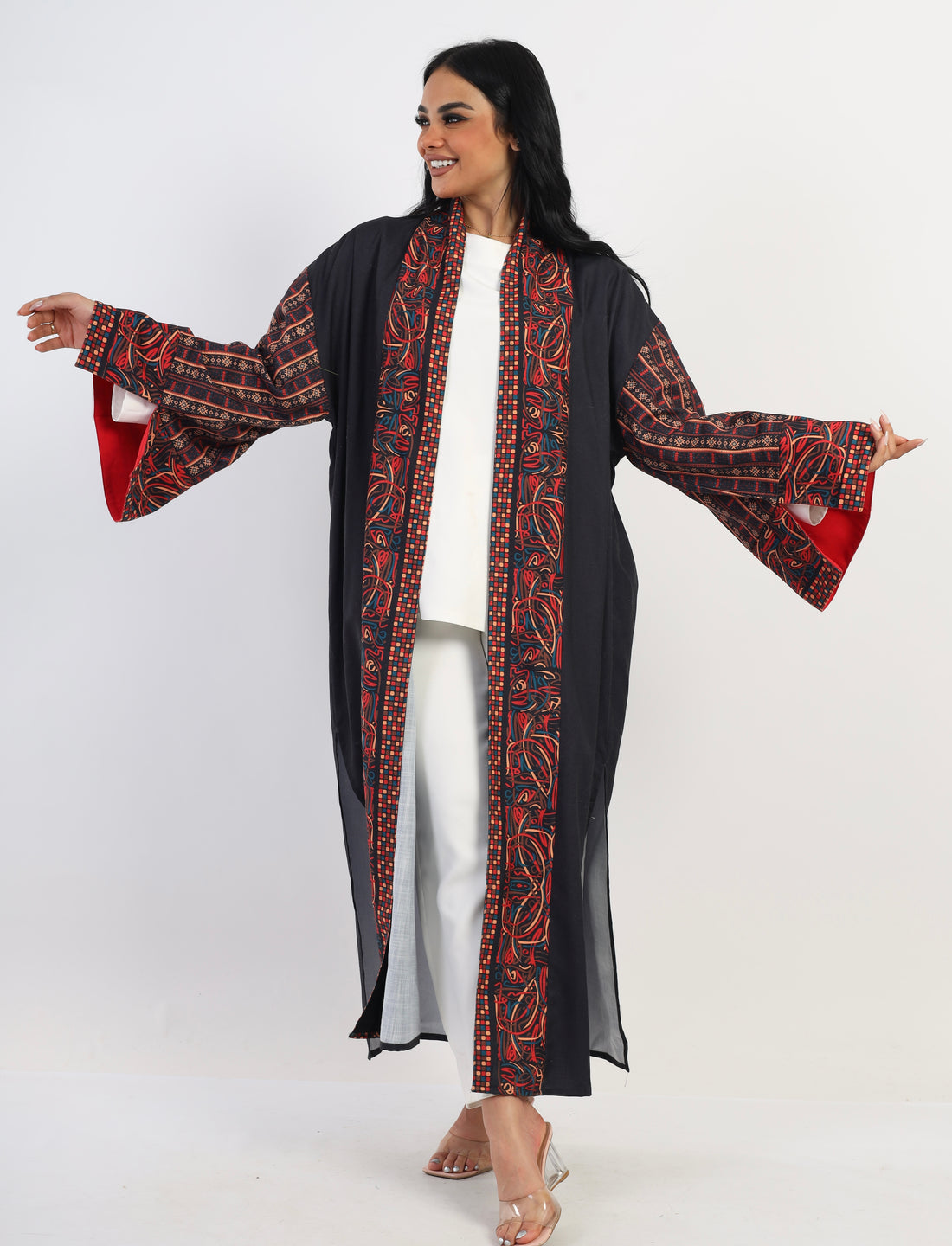 Sahara Abaya kimono - Black