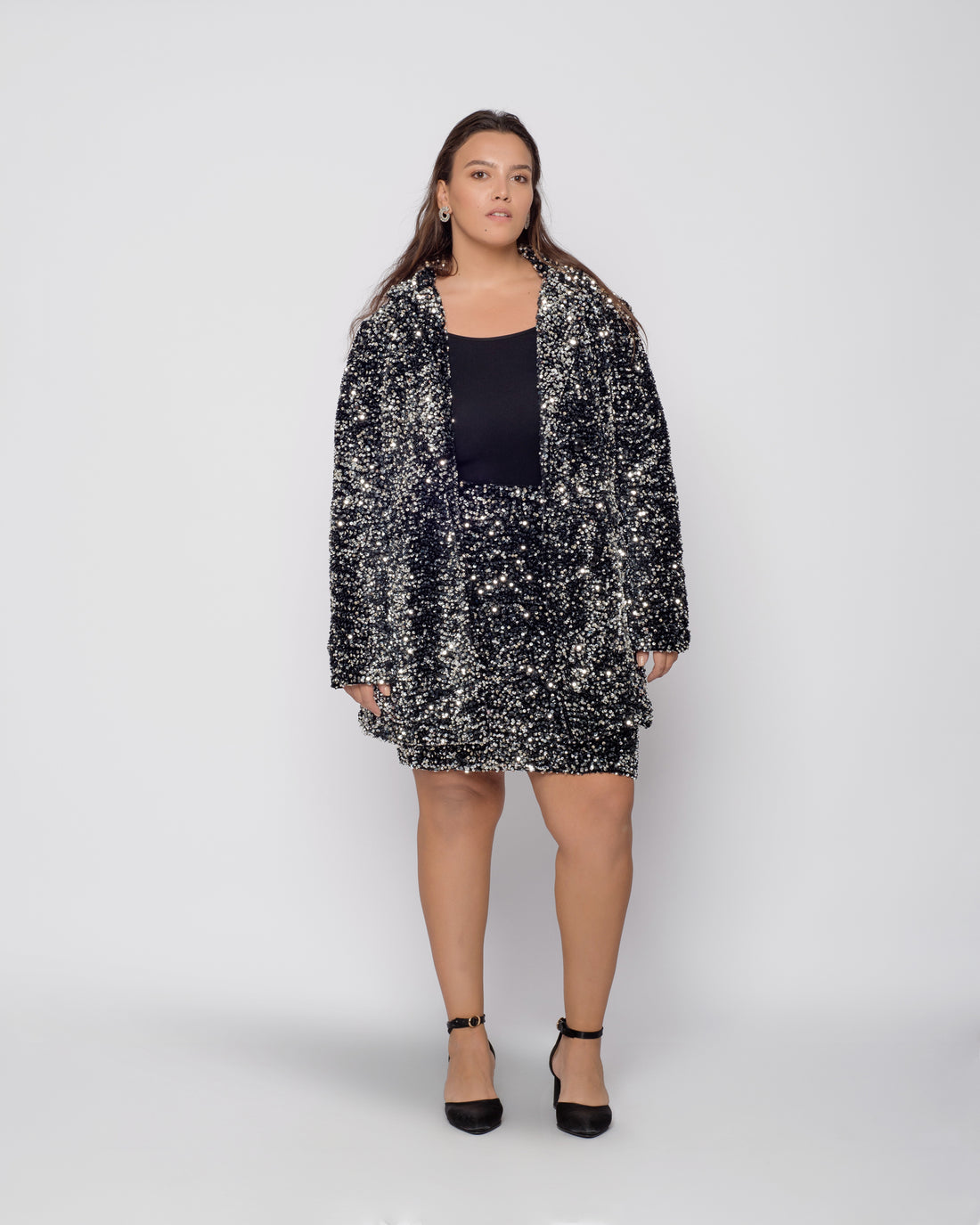 The sequin blazer dress - Silver