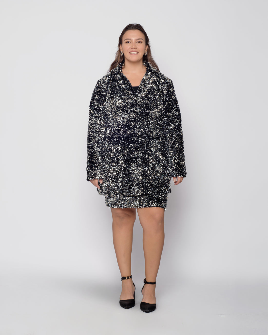 The sequin blazer dress - Silver