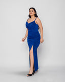 Babe Maxi dress Ruched skirt - Blue