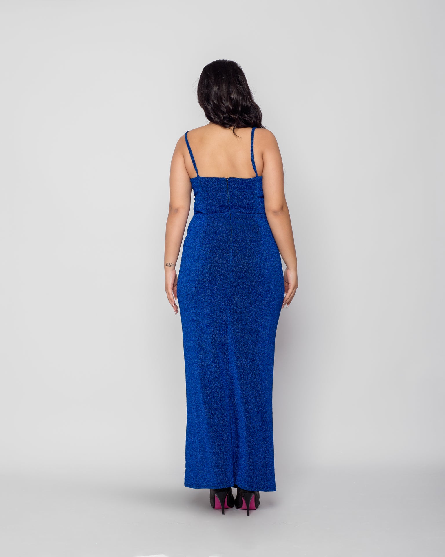 Babe Maxi dress Ruched skirt - Blue