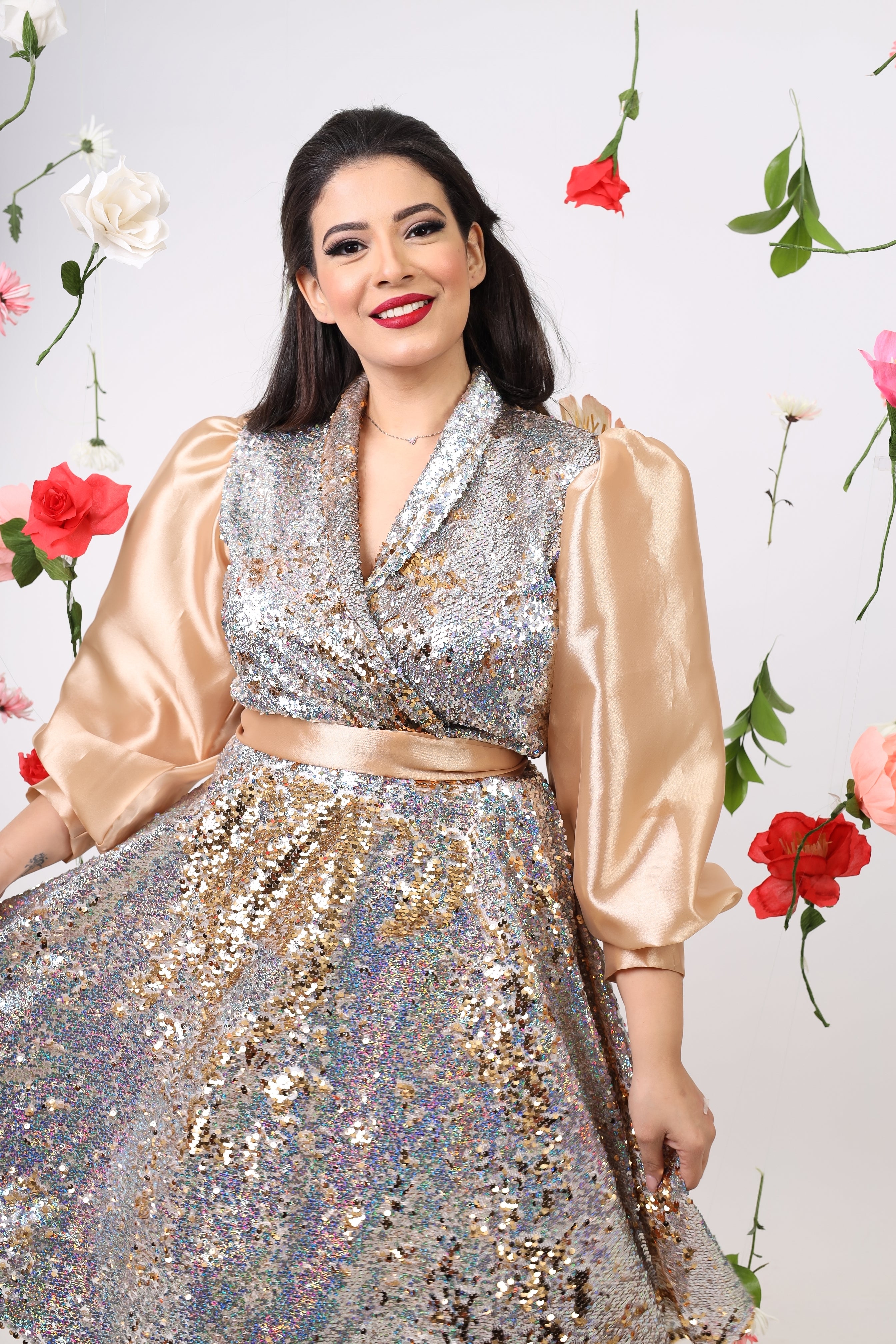 Disco Baby sequin blazer dress - Gold Rafeya Fashion Disco Baby sequin blazer dress - Gold Rafeya Fashion