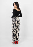 The blossom silk pants - Black