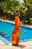 Sun-kissed Gradient Catsuit Swimsuit Set