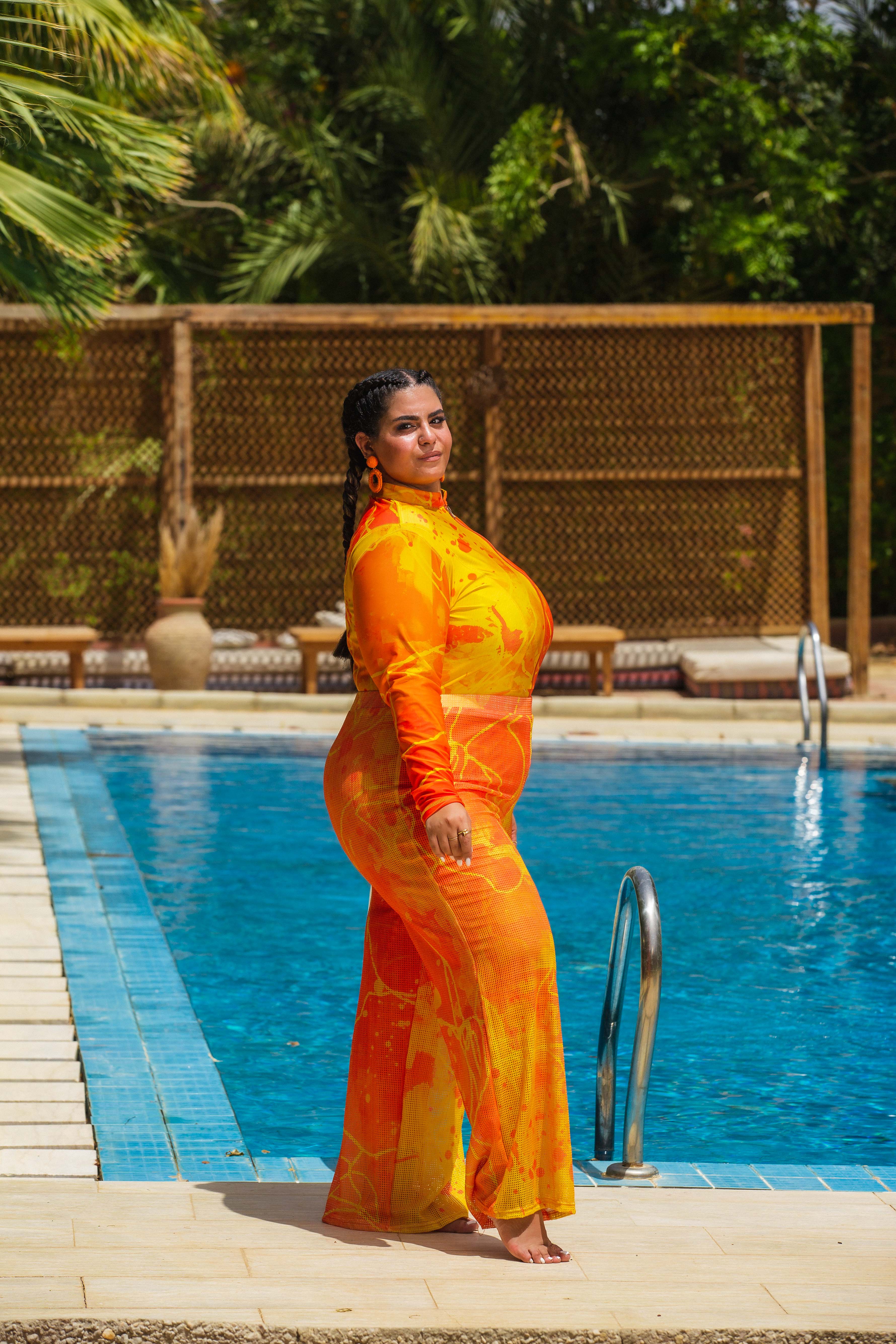 Splash catsuit set - Orange