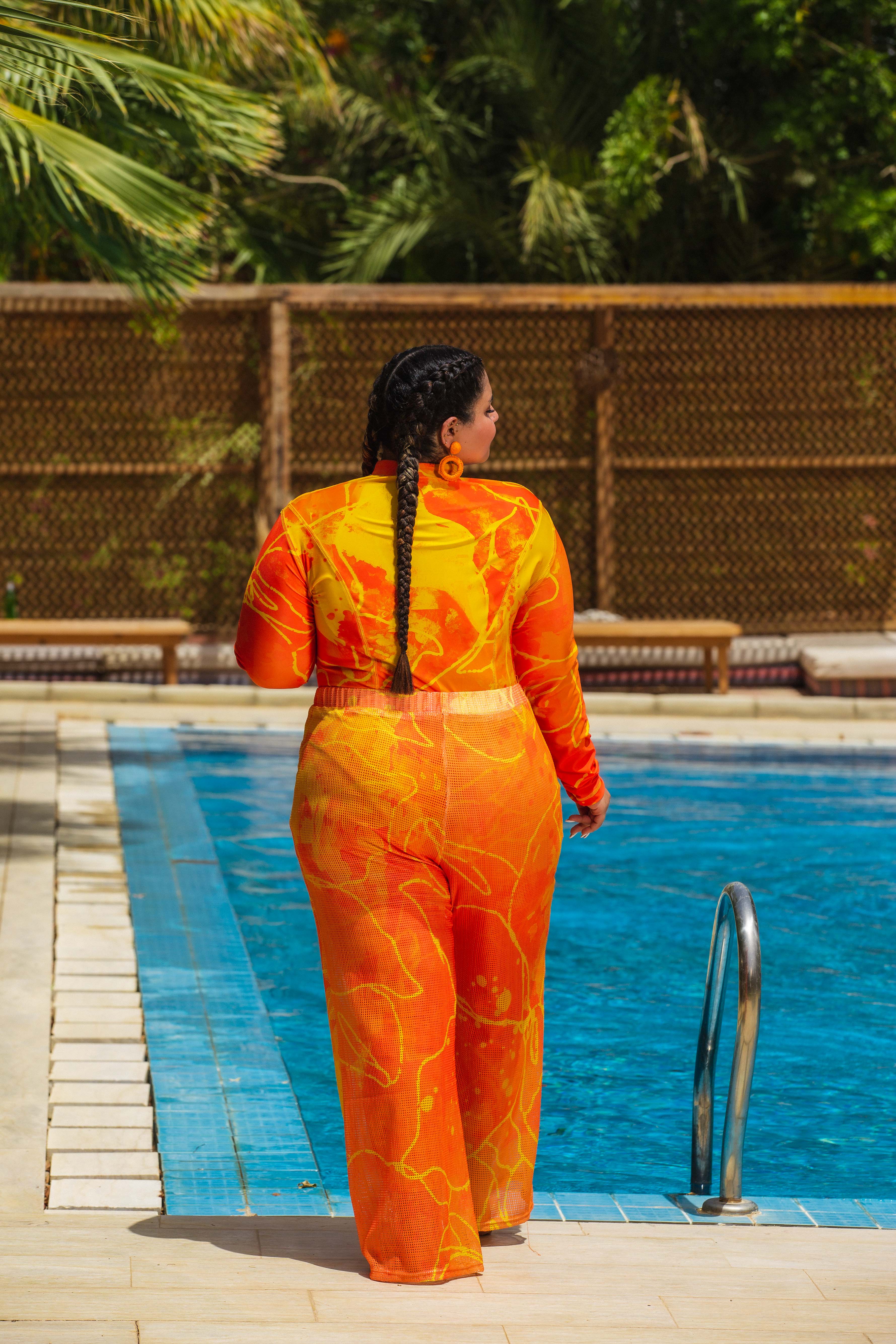 Splash catsuit set - Orange