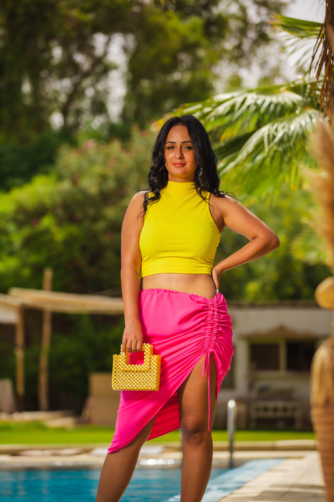 The pink Gathered Skirt