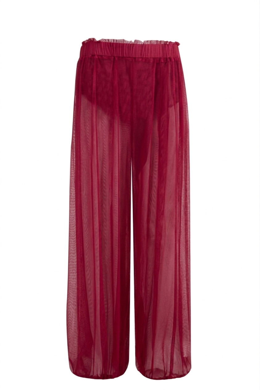 Maroon Tulle Pants
