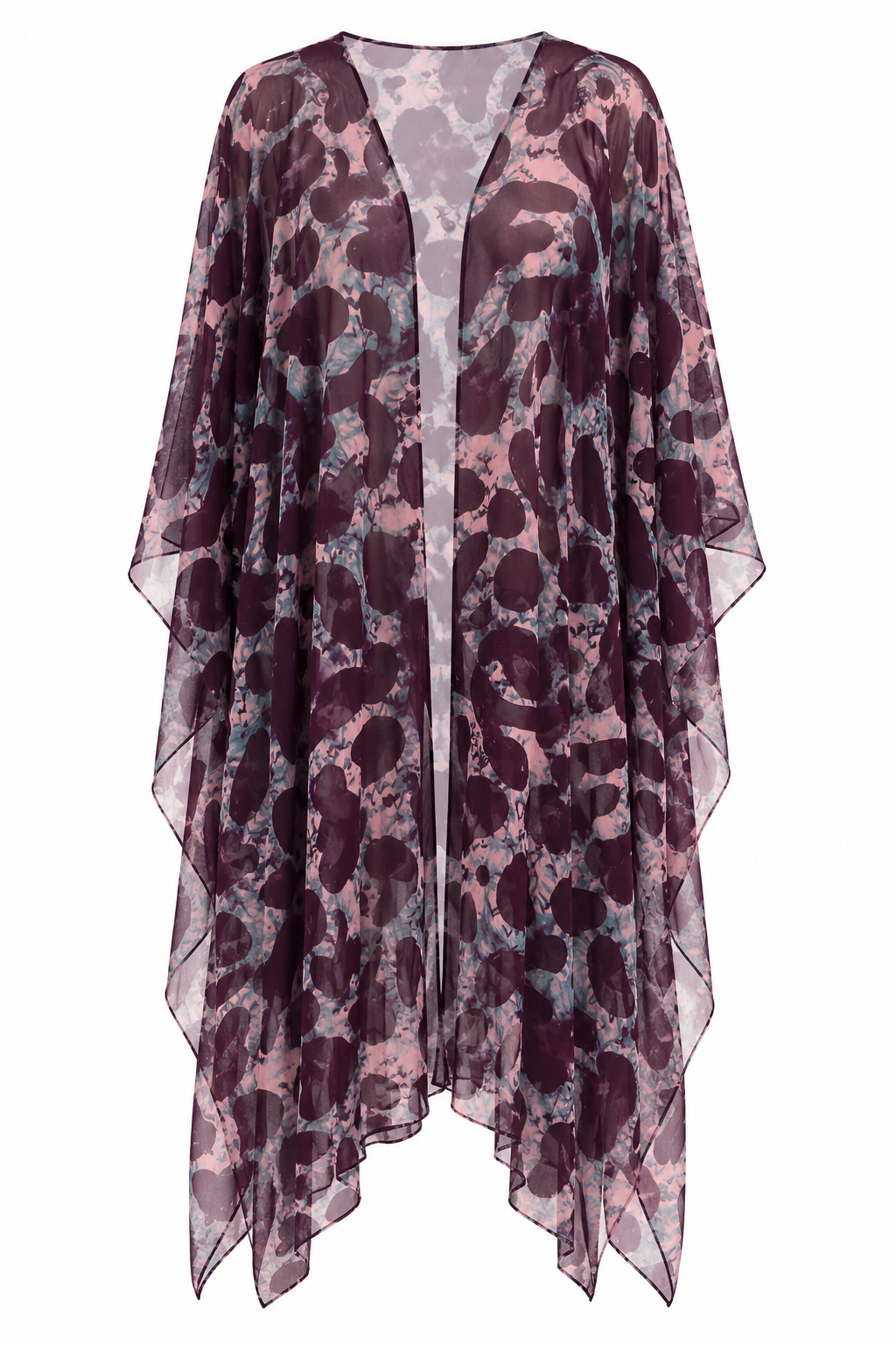 Mauve Leo Tulle Kimono