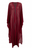 Maroon Tulle Kimono