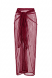 Maroon Tulle Sarong