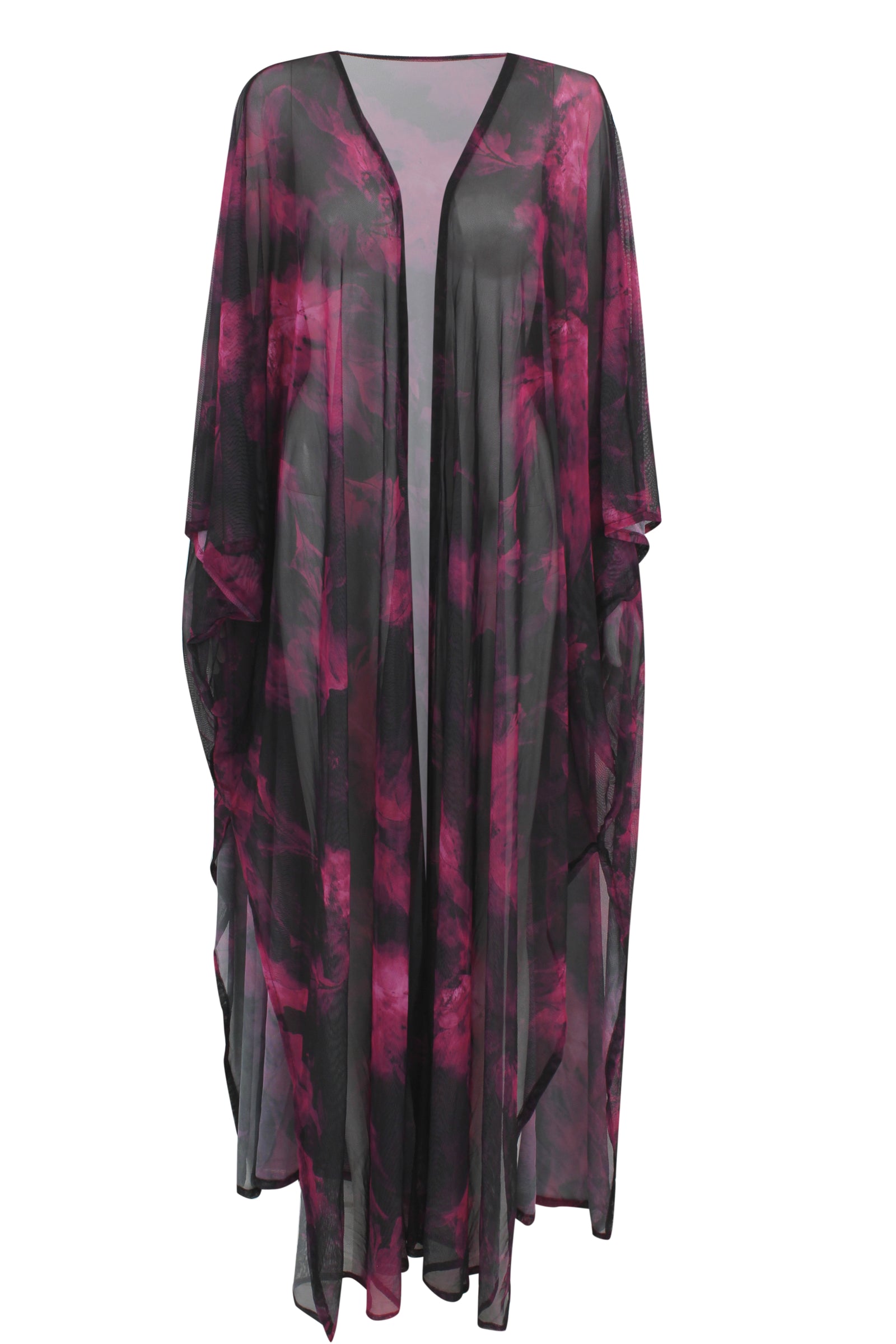 Magenta Storm Tulle Kimono