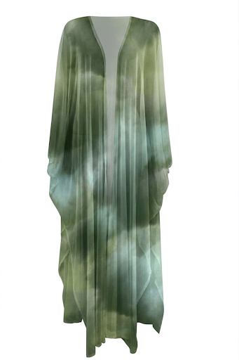 Ombre Sage Tulle Kimono