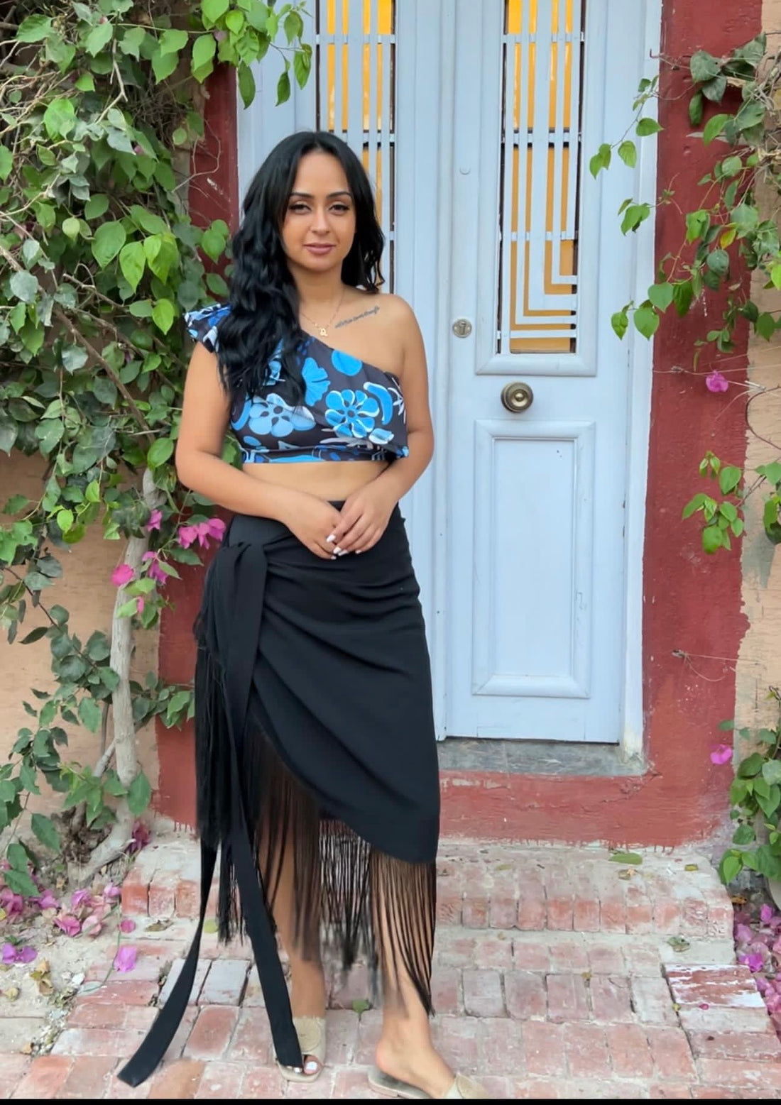 Dahlia ruffle 2 piece swimsuit