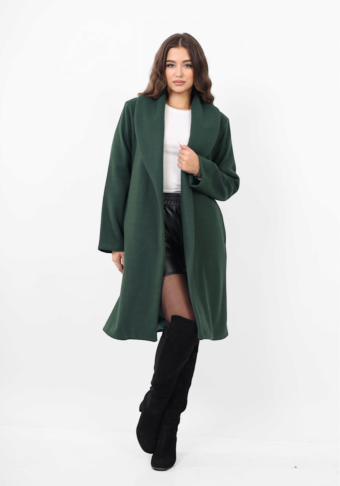 The Wool Coat - Emerald green