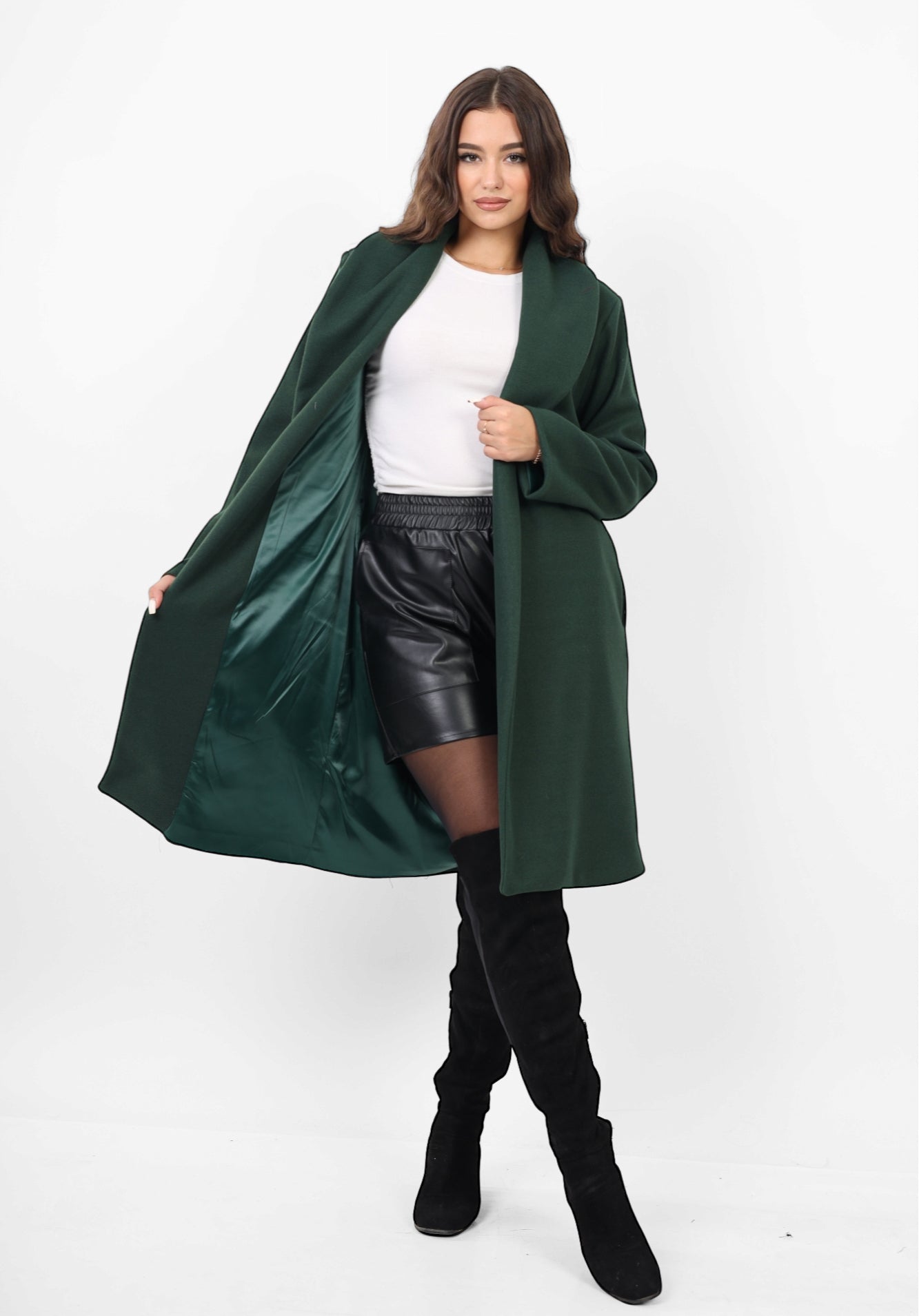 The Wool Coat - Emerald green
