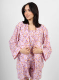 3 piece Short sleeved Pajama Set - Pink