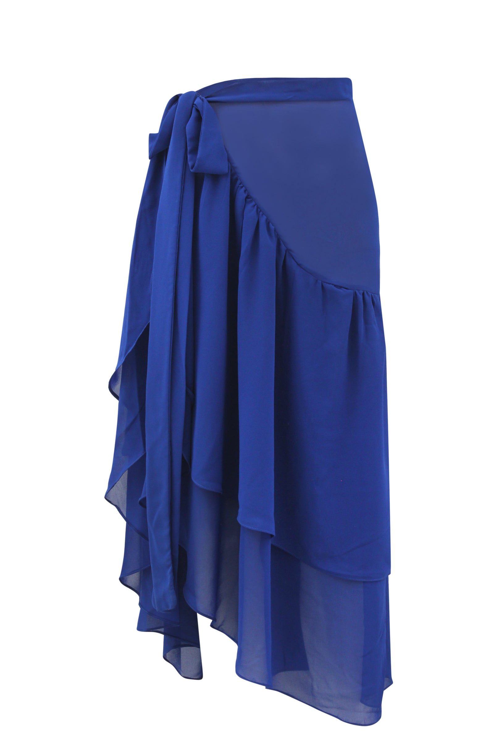 Royal chiffon Wrap skirt - Royal blue
