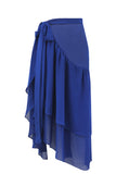 Royal chiffon Wrap skirt - Royal blue