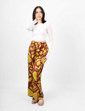 The blossom silk pants - olive