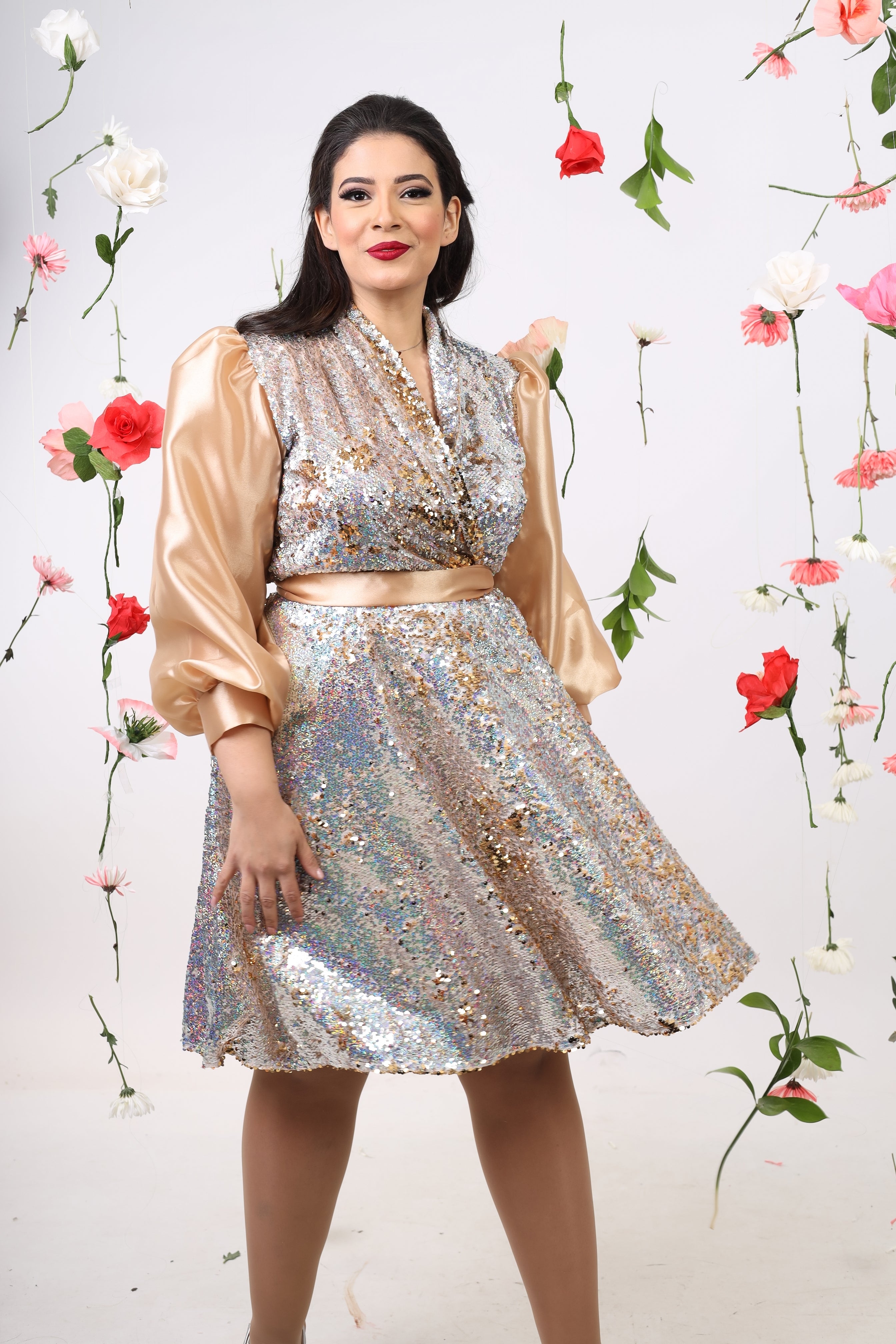 Disco Baby sequin blazer dress - Gold Rafeya Fashion Disco Baby sequin blazer dress - Gold Rafeya Fashion