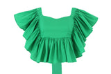 Ruffled poplin top