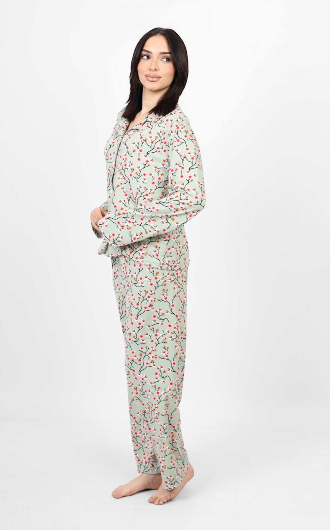 Long Sleeved classic pjs  - Mint