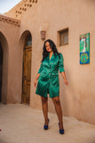 Royal Italian silk Blazer dress - Green