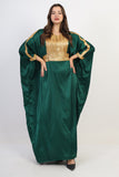 Moroccan Royalty silk dress - Emerald green