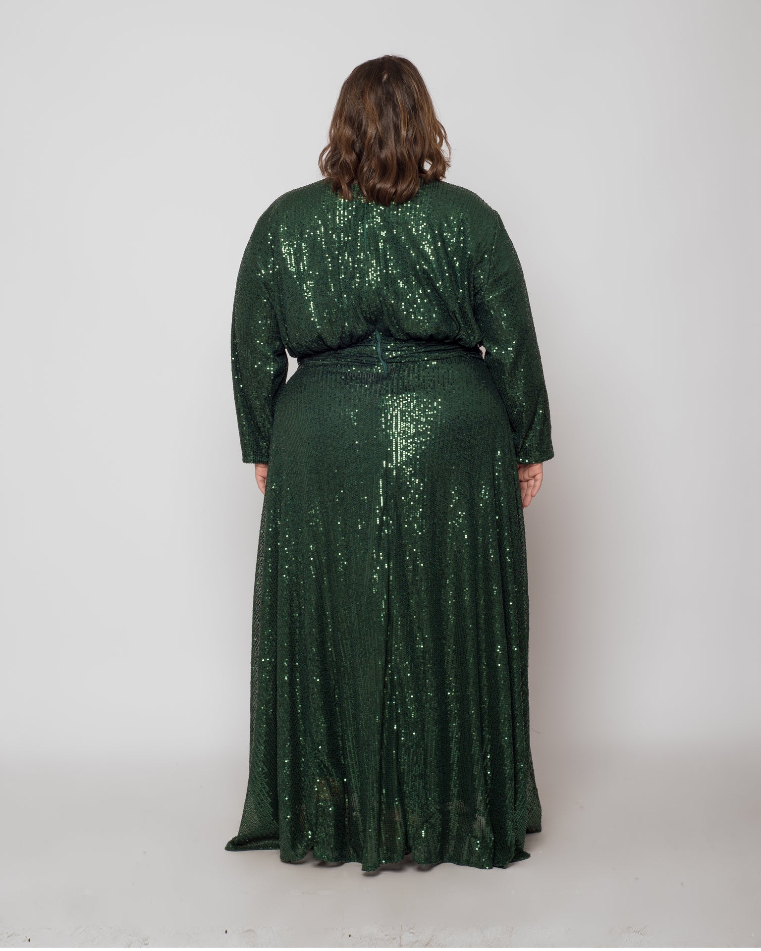 Sequin Soiree Dress - Emerald Green