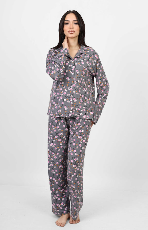 Long Sleeved classic pjs  - Grey