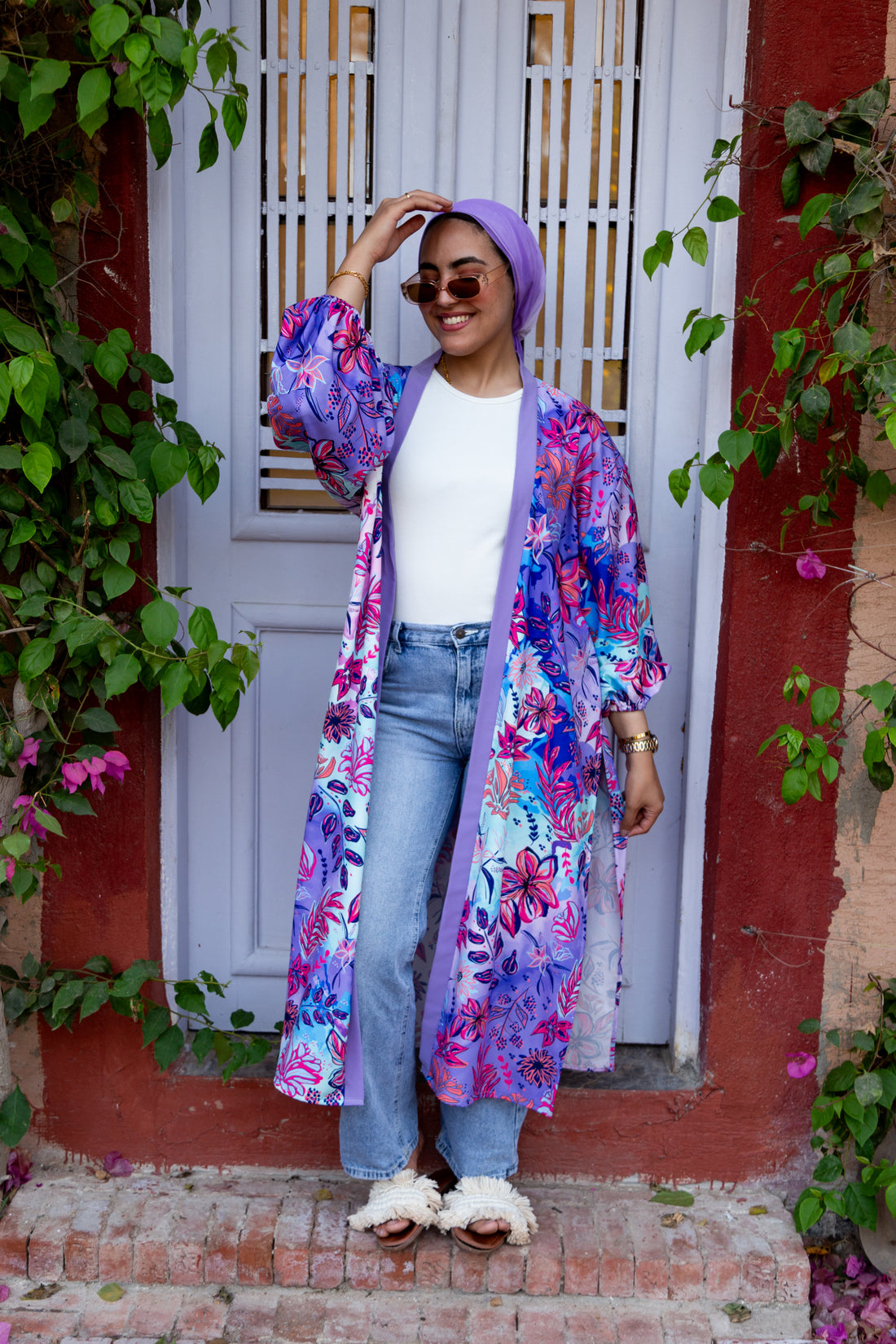 Eve crepe printed  kimono