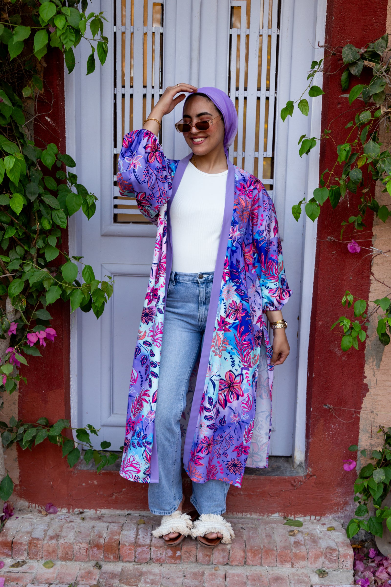 Eve crepe printed  kimono