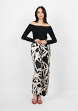 The blossom silk pants - Black