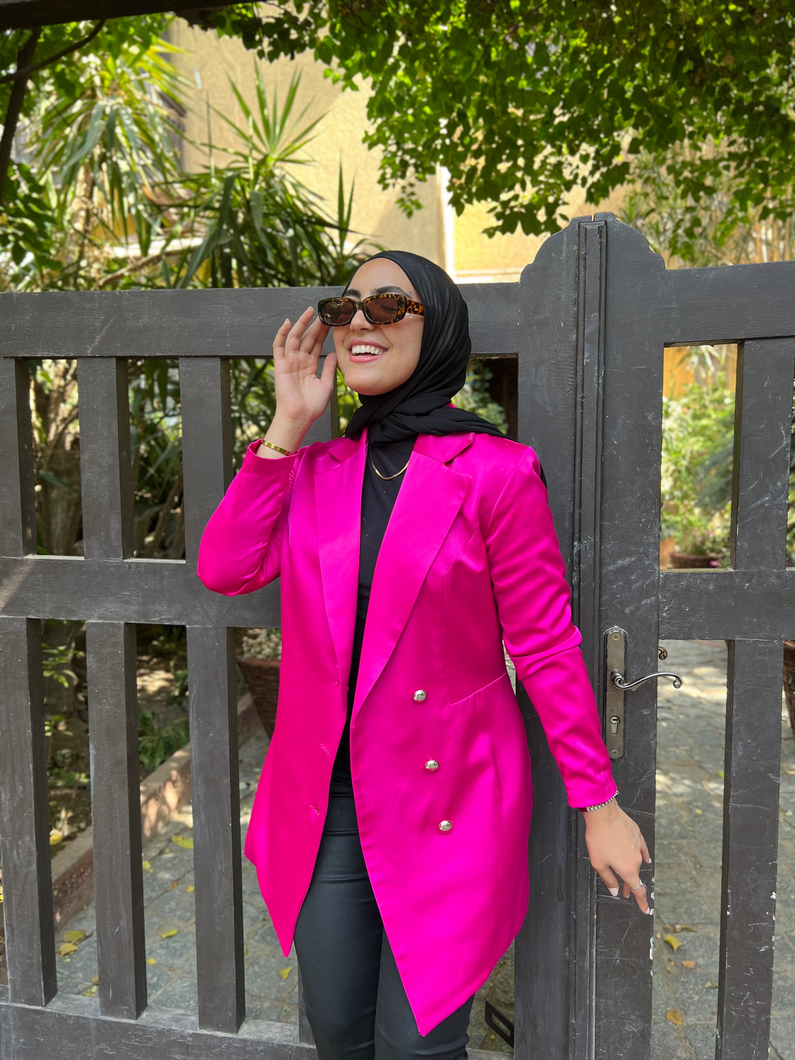 Fuchsia hot sale blazer dress