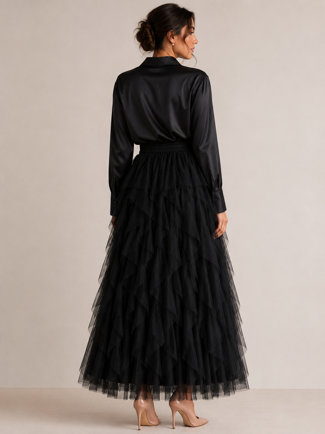 Layered ruffled tulle Skirt