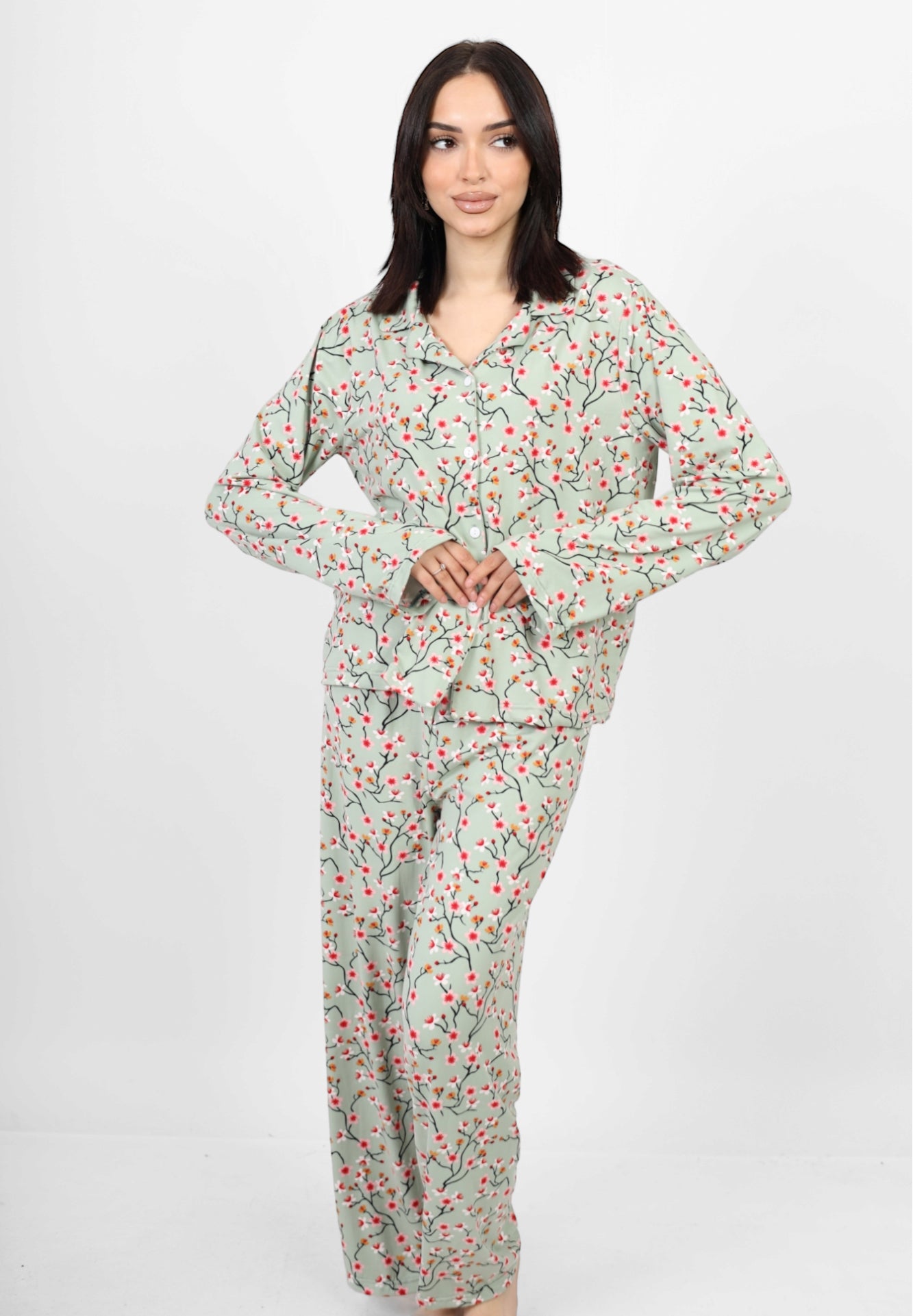Long Sleeved classic pjs  - Mint