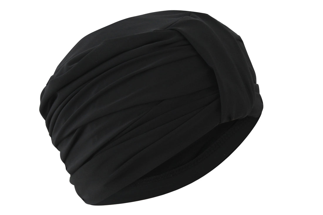 Plain black turban
