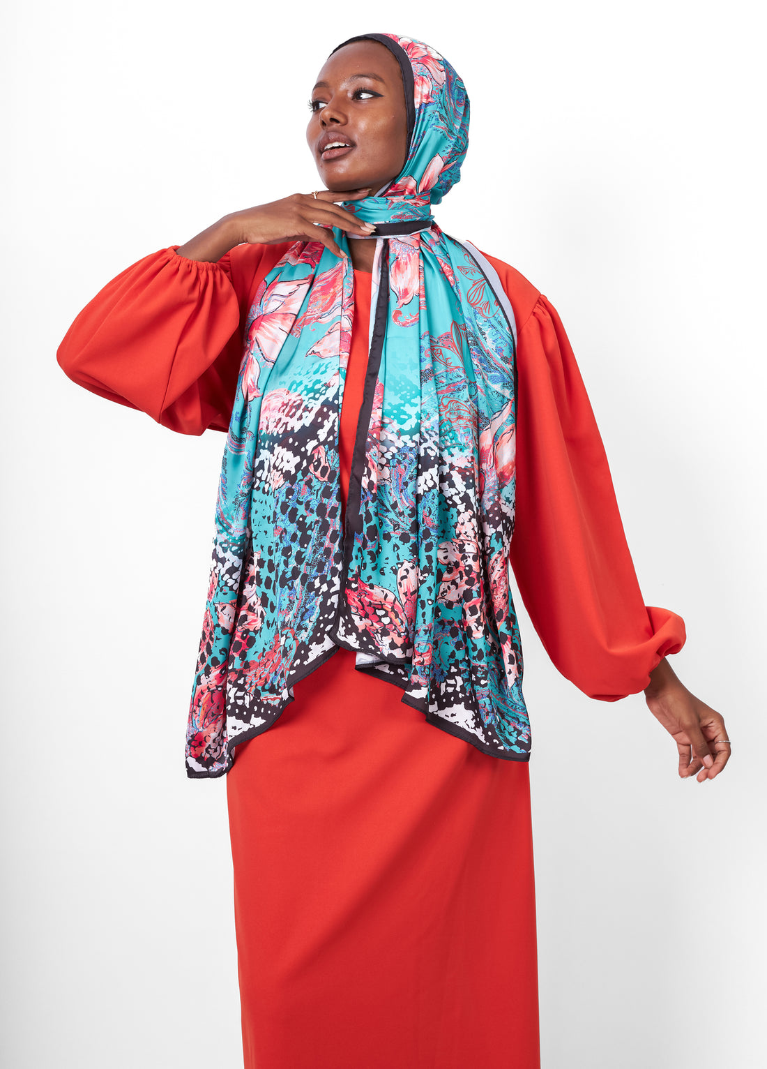 The Cherry Satin Scarf