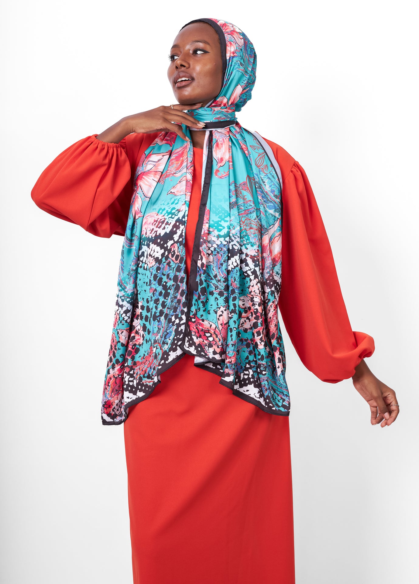 The Cherry Satin Scarf
