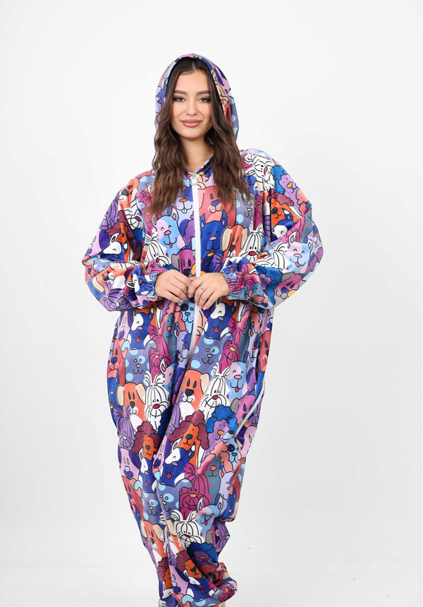 Dogmum velvet onsie - purple