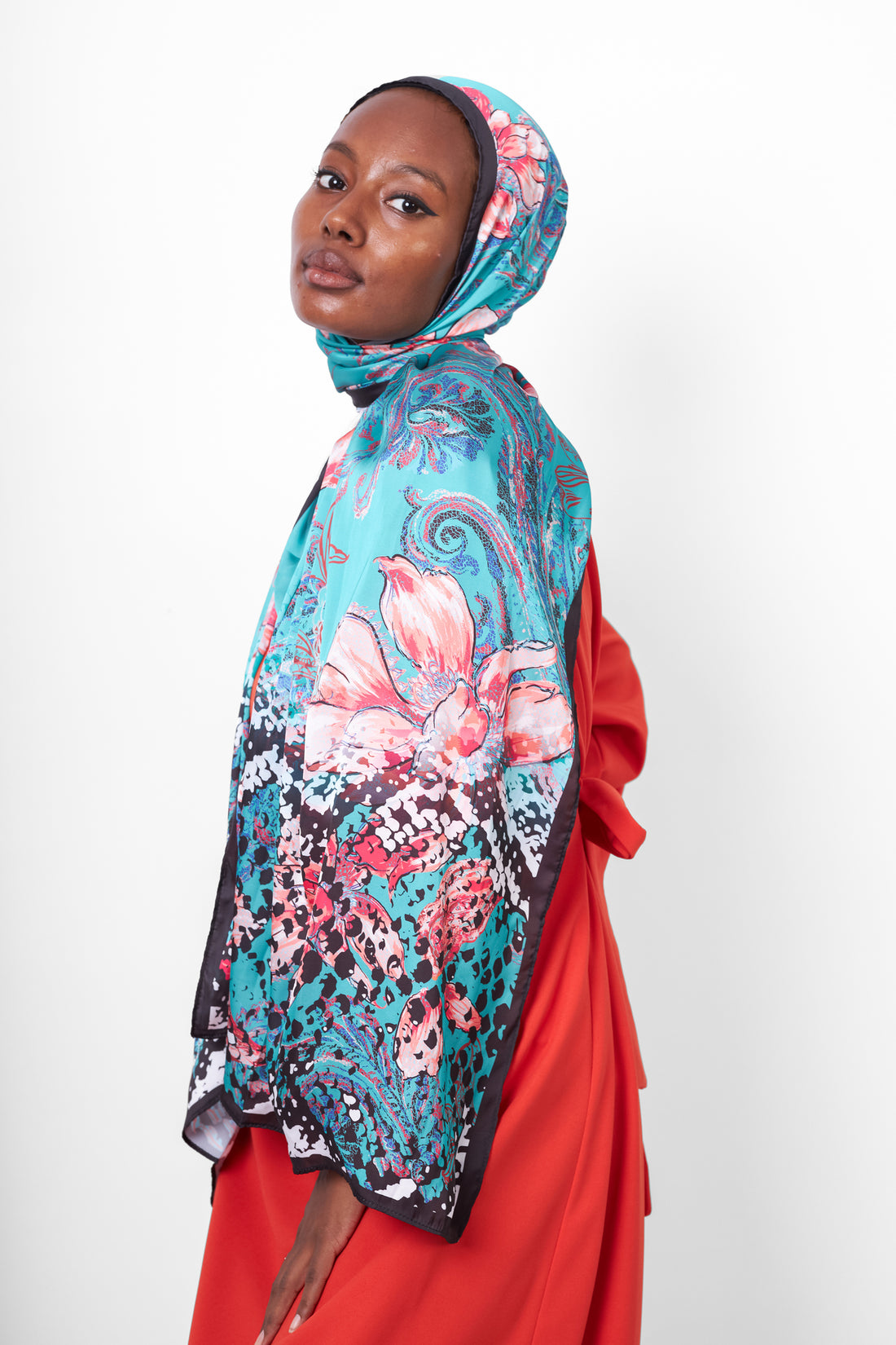The Cherry Satin Scarf