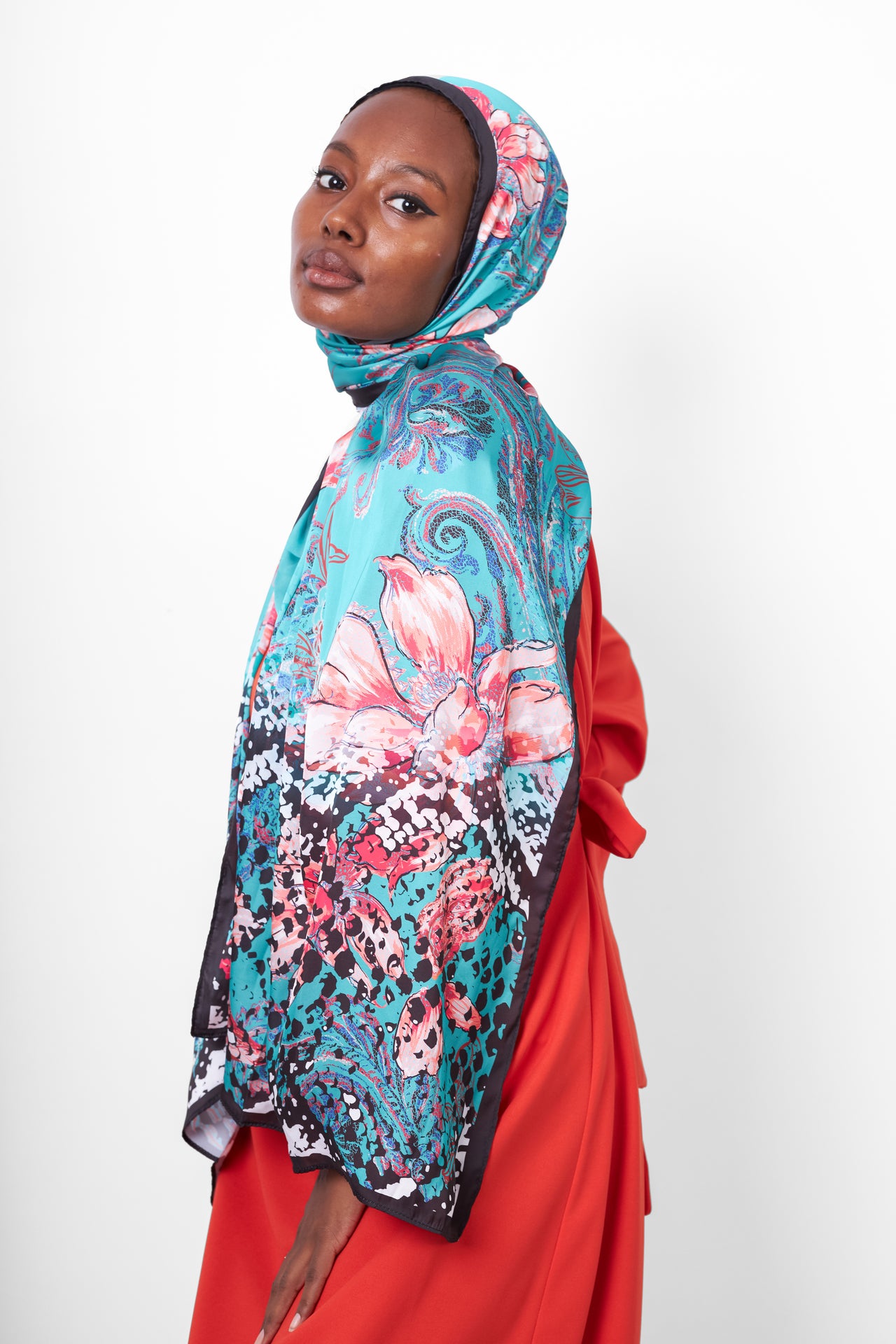 The Cherry Satin Scarf