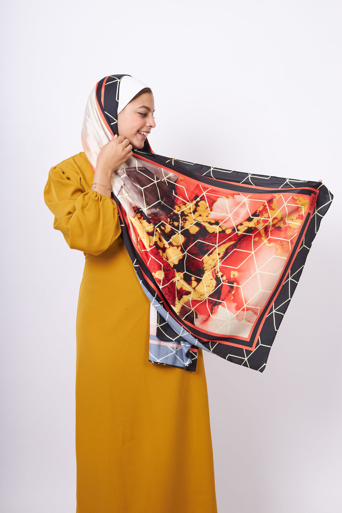 The Lava Satin Scarf
