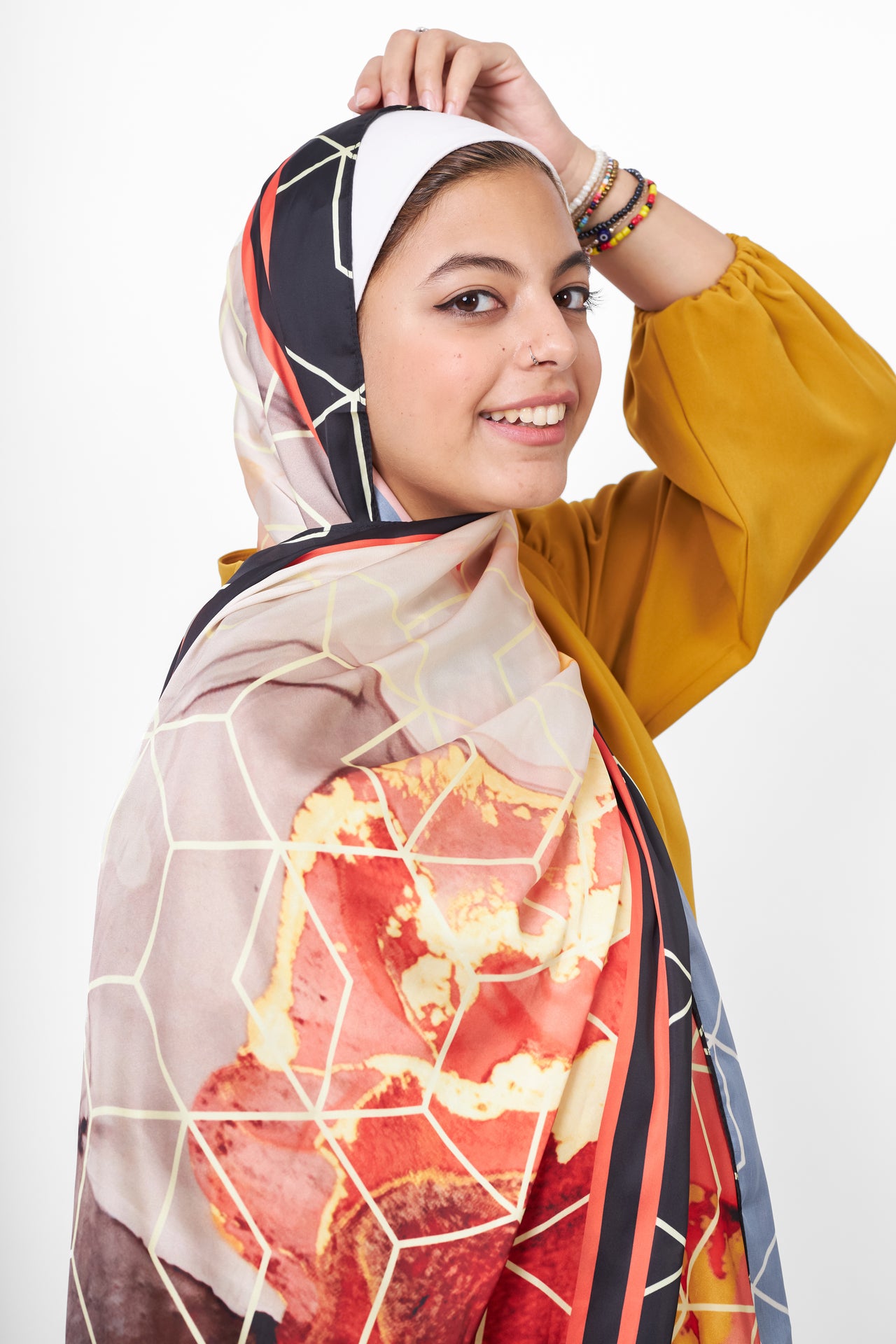 The Lava Satin Scarf