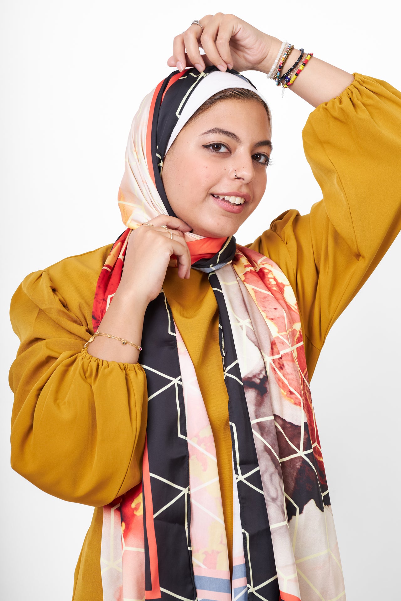 The Lava Satin Scarf