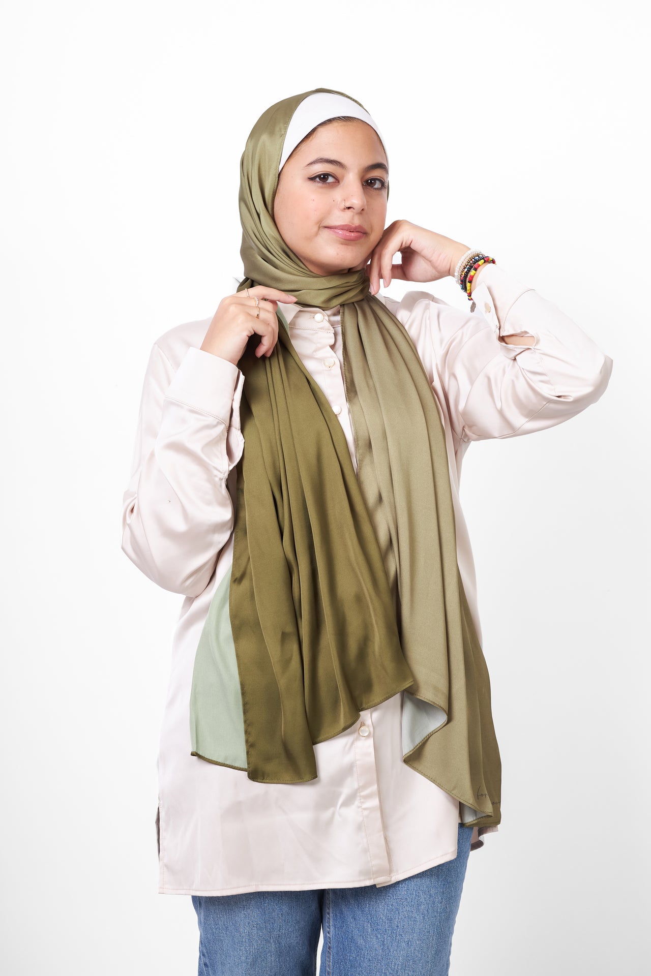 Plain Scarf - Olive