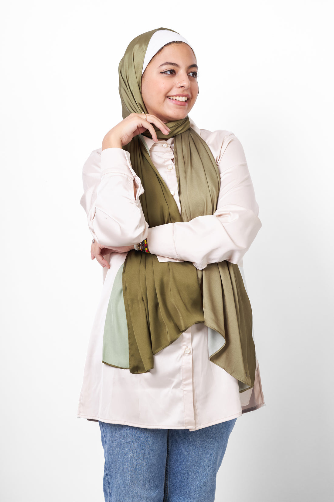 Plain Scarf - Olive