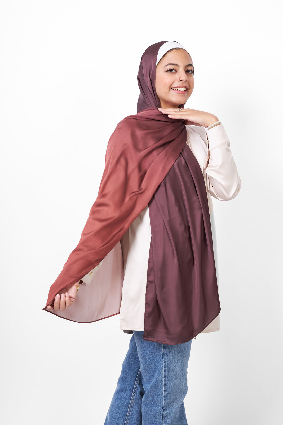 Plain Scarf - Brown