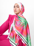 The Blossom Satin Scarf - Pink